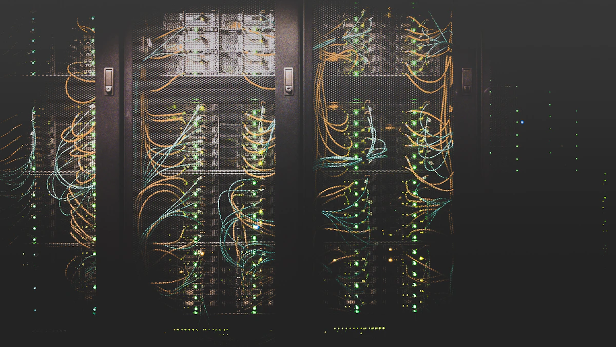 Enterprise network racks with structured cabling