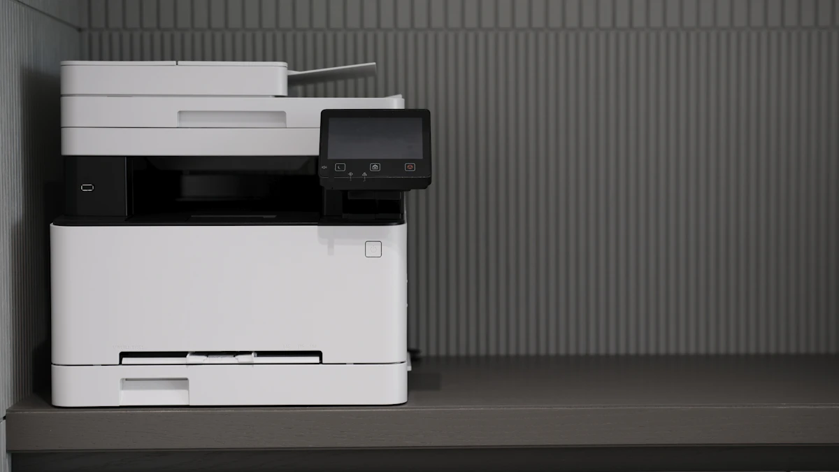 Office multifunction printer in a workplace copy area