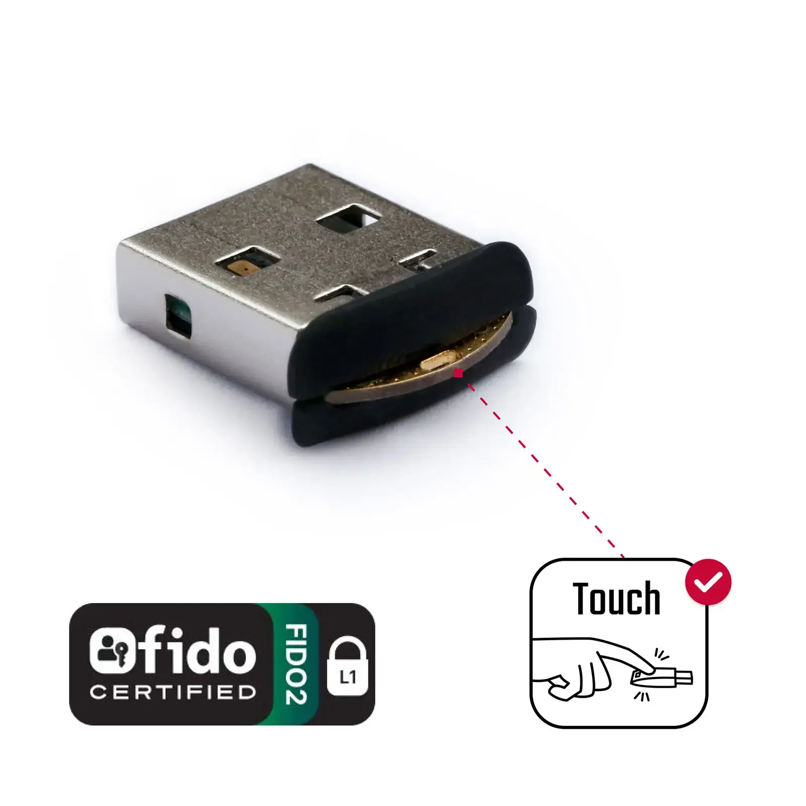 Nitrokey 3A Mini Compact USB-A FIDO2 Security Key