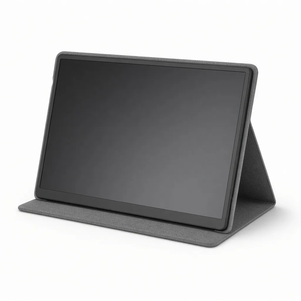 Portable monitor with folding cover stand
