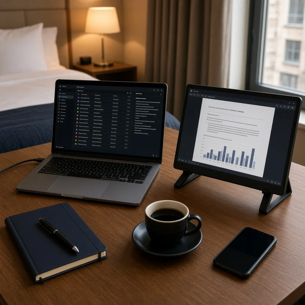 Portable monitor used as a laptop second screen