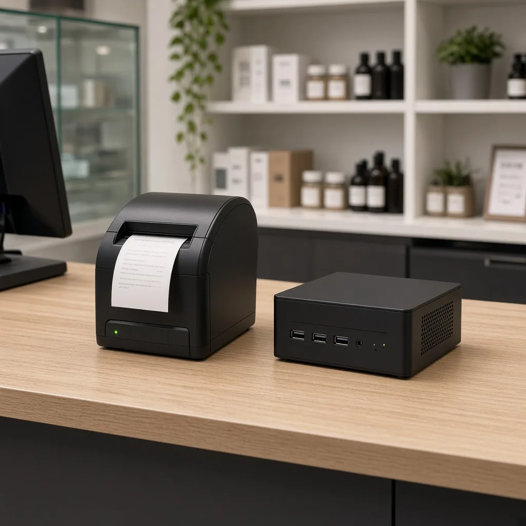 80mm thermal printer on a retail counter