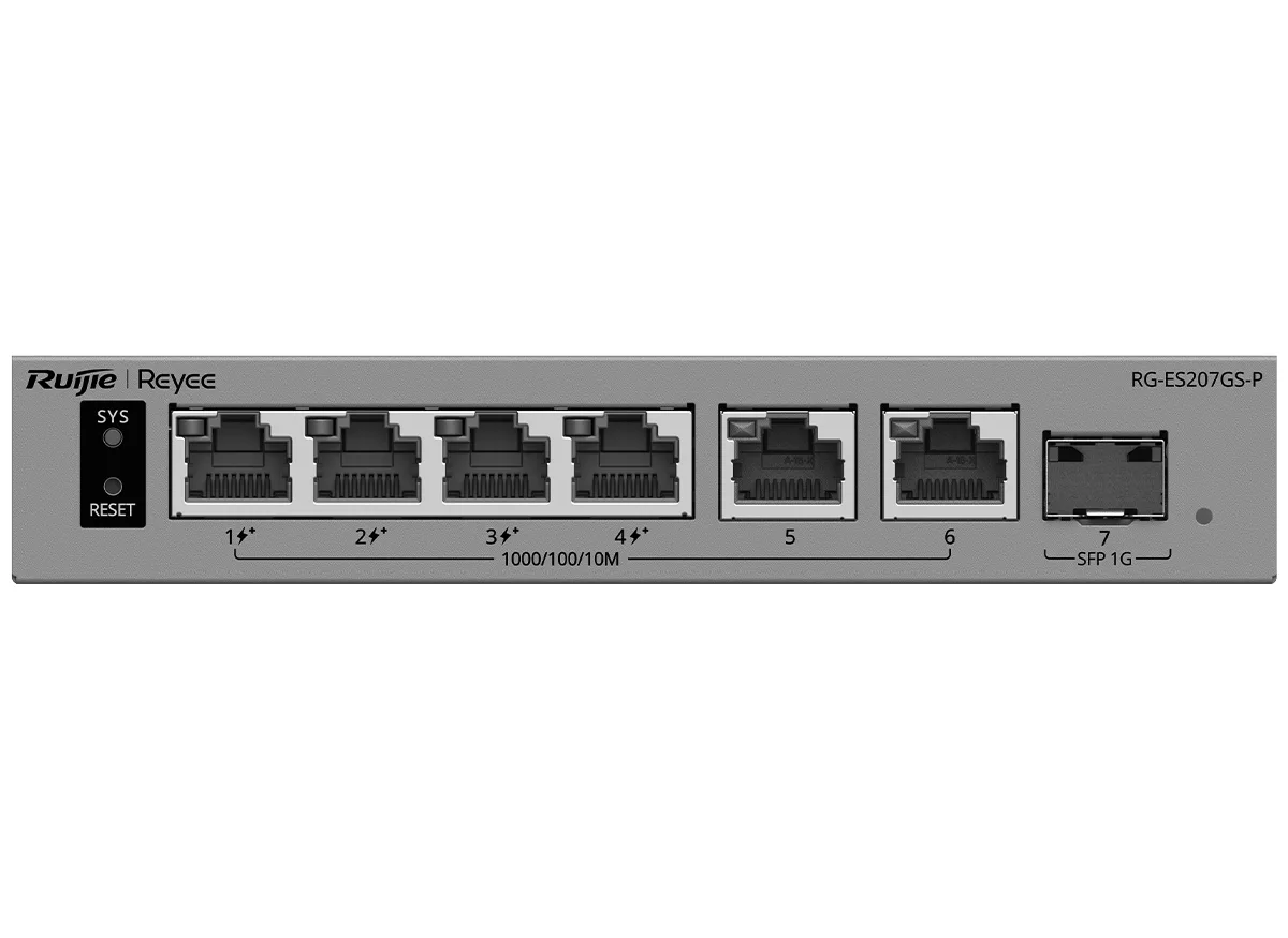Reyee 6 Port Gigabit with 4 Port PoE 54W 1SFP Uplink Smart Managed Switch